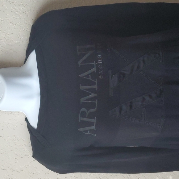 Armani Exchange A | X logo monochrome black striped sweater - Picture 3 of 6